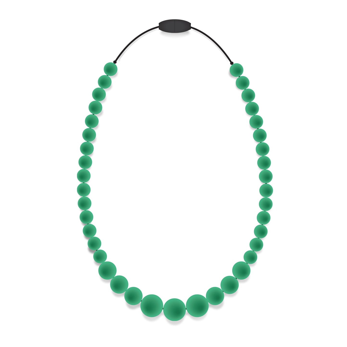 Christmas Green Silicon rubber bead necklace